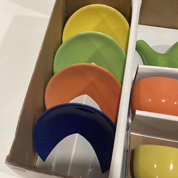 Schylling Retro Fiesta Style Childs Ceramic China Tea Set - Picture 9 of 15